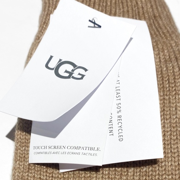 UGG Camel Knit Wool Blend Gloves NWT - Picture 11 of 14
